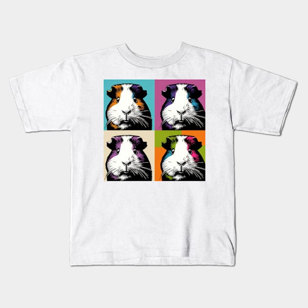 Pop Guinea Pig Art - Cute Guinea Pigs Kids T-Shirt by PawPopArt